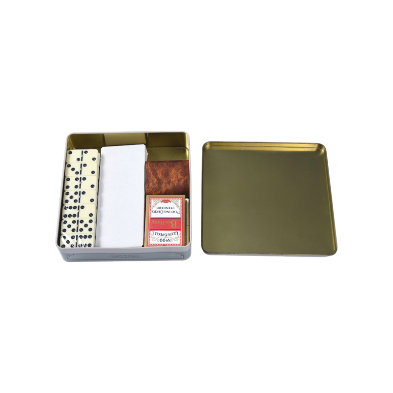 Ensemble de jeu de voyage 7 en 1 avec boîte en fer portable