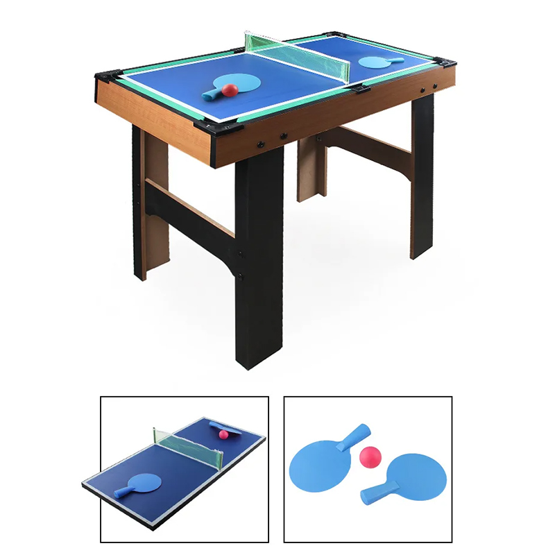 Table multi-jeux 4-en-1 avec baby-foot, air hockey, tennis de table et billard