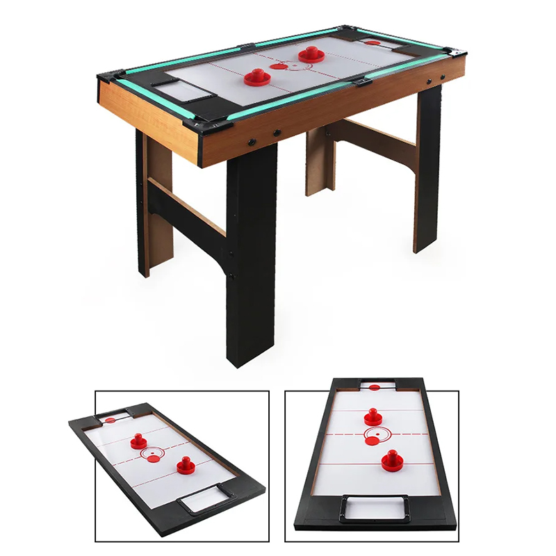 Table multi-jeux 4-en-1 avec baby-foot, air hockey, tennis de table et billard