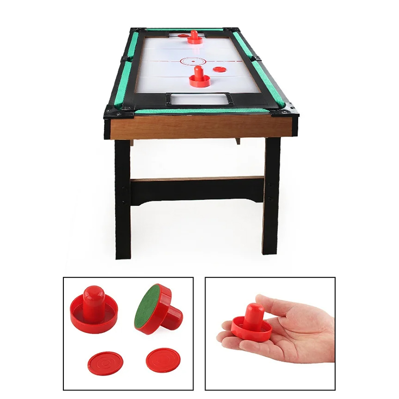 Table multi-jeux 4-en-1 avec baby-foot, air hockey, tennis de table et billard