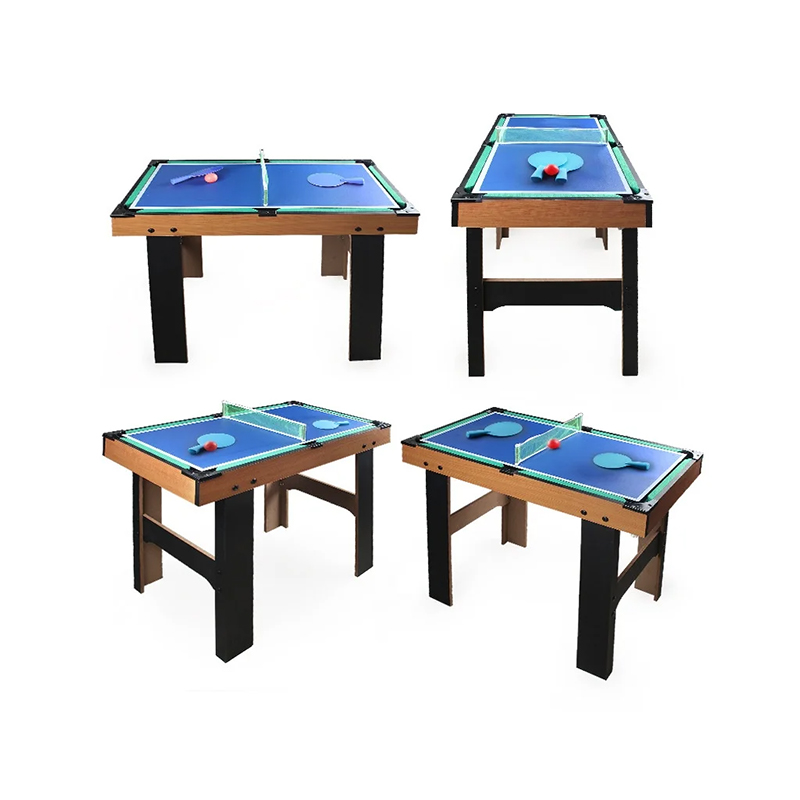 Table multi-jeux 4-en-1 avec baby-foot, air hockey, tennis de table et billard