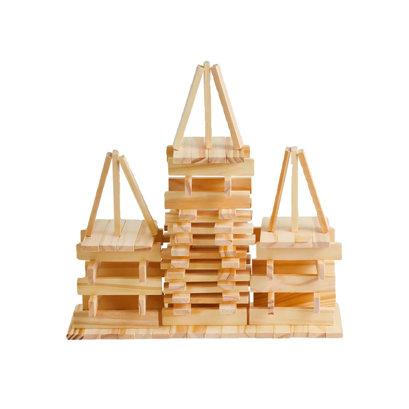Empilez les blocs de construction en bois Nature