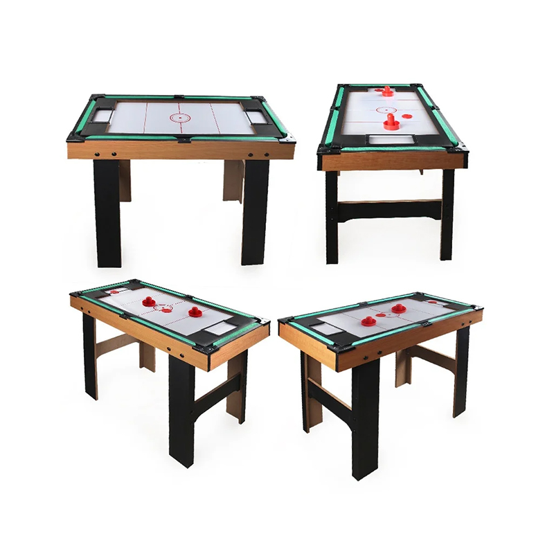 Table multi-jeux 4-en-1 avec baby-foot, air hockey, tennis de table et billard