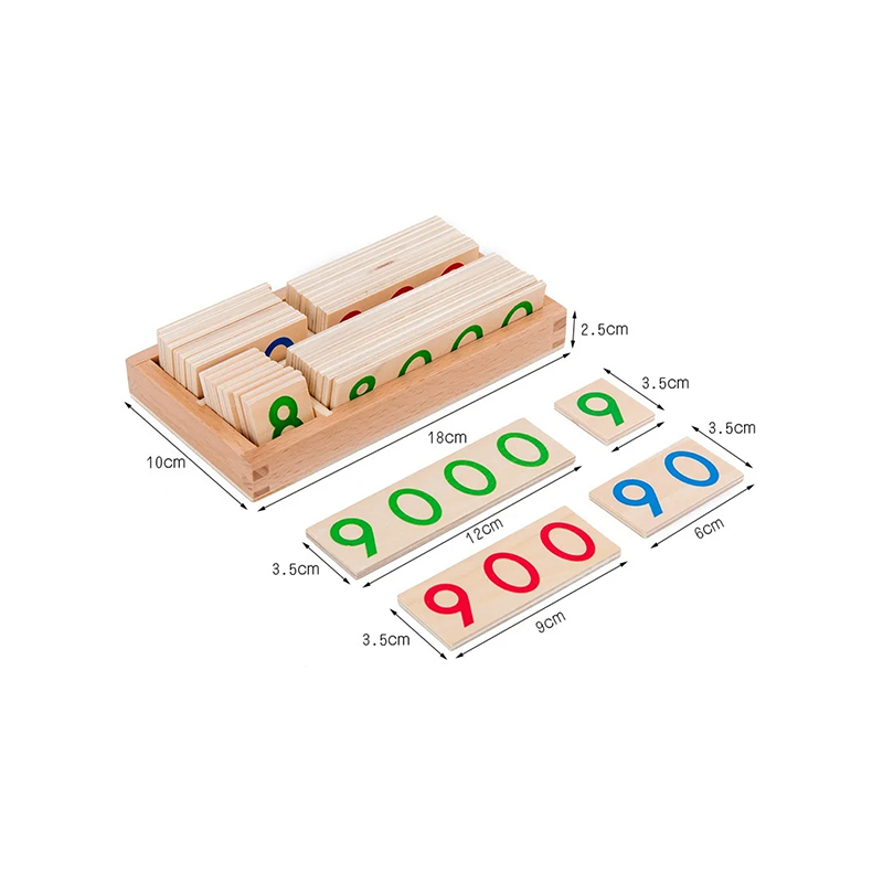 Ensemble modulaire en bois de calcul Montessori
