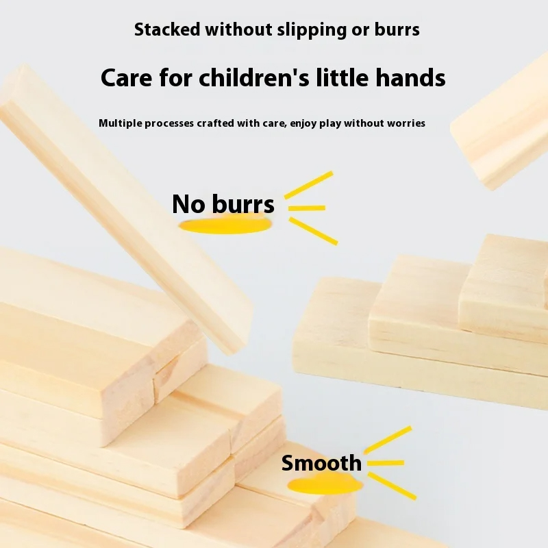 Empilez les blocs de construction en bois Nature