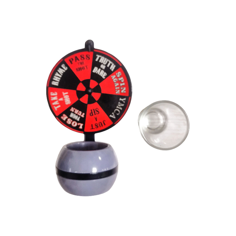 Jeu de roulette sur la table des vins