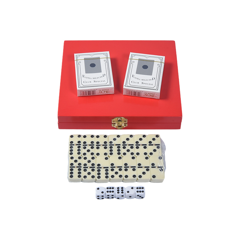 Ensemble de jeu double portable Redwood Box (Dominos et Poker)