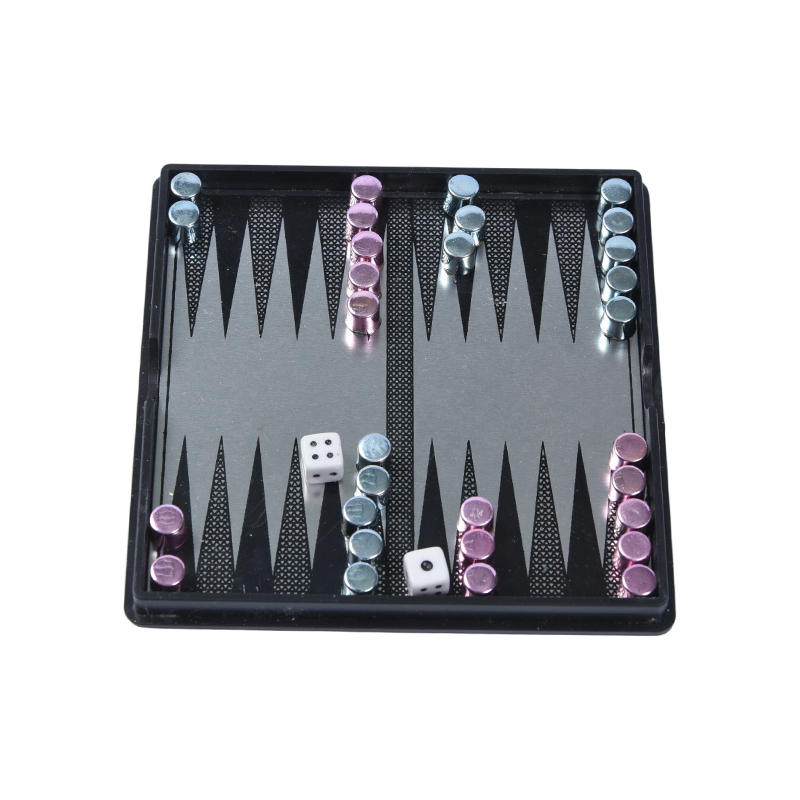 Ensemble de backgammon magnétique portable