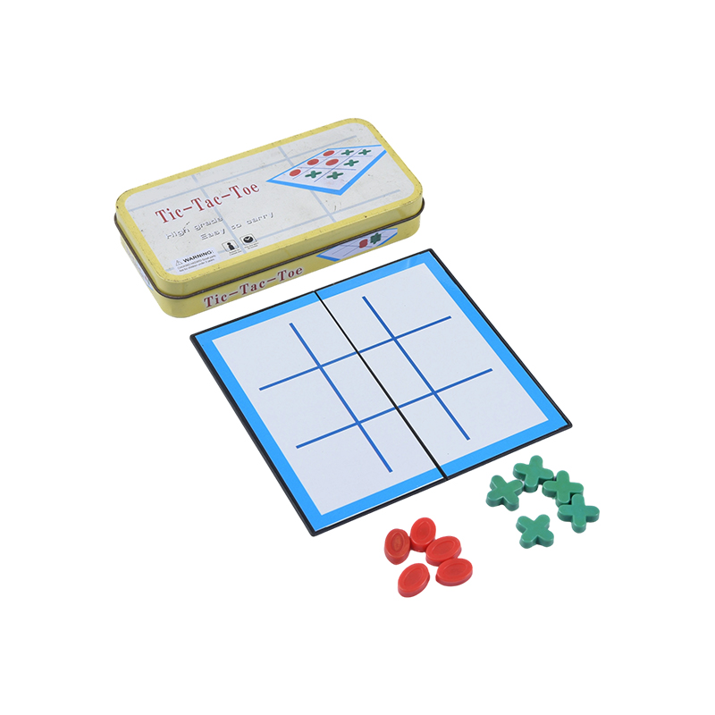 Ensemble Tic-Tac-Toe classique portable avec étui de rangement en métal
