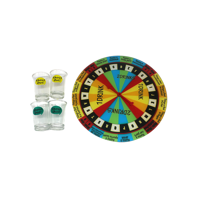 Jeu de roulette sur la table des vins