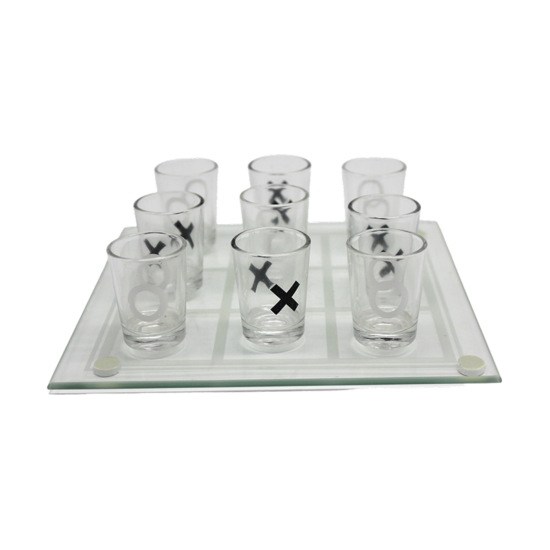 Jeu d'échecs XO en verre de divertissement de style pub