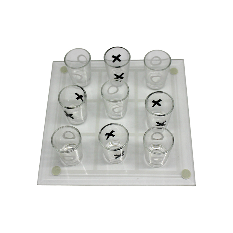 Jeu d'échecs XO en verre de divertissement de style pub