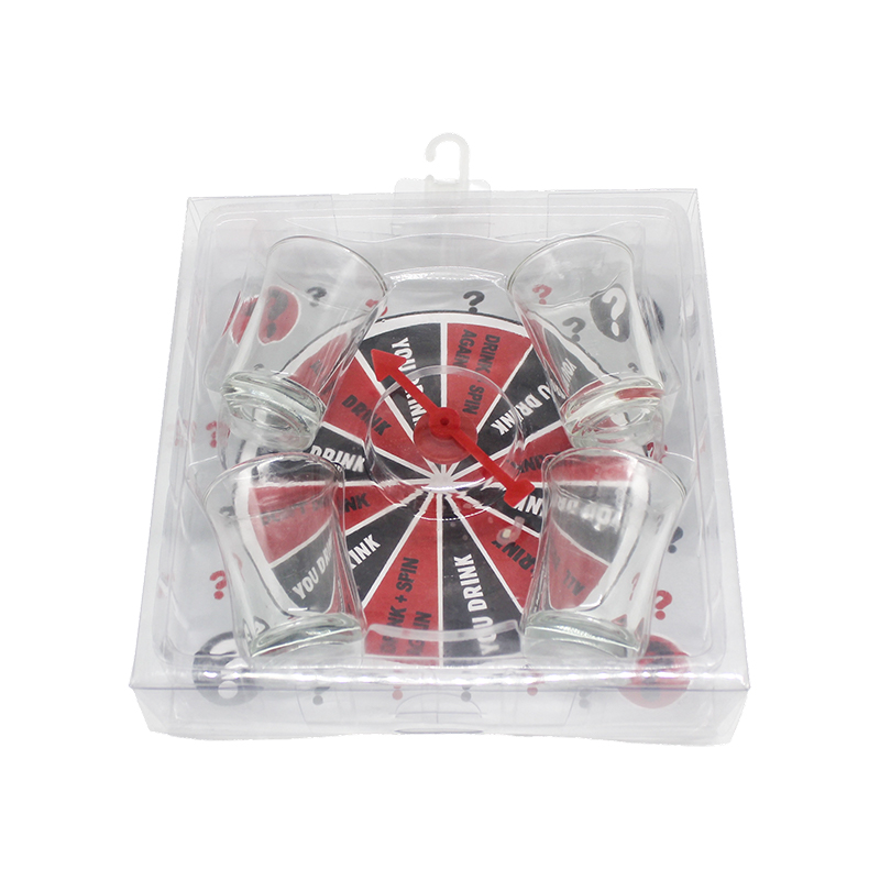 Jeu de roulette sur la table des vins