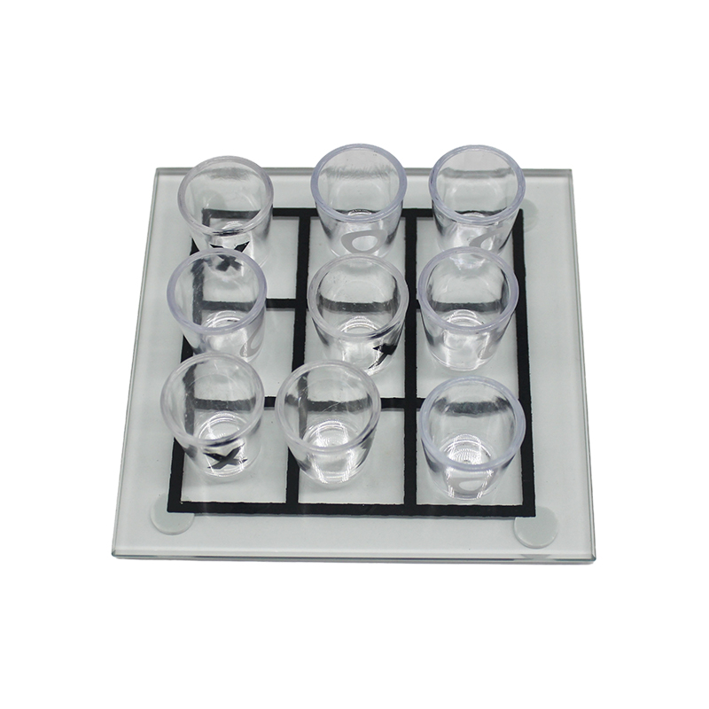 Jeu d'échecs XO en verre de divertissement de style pub