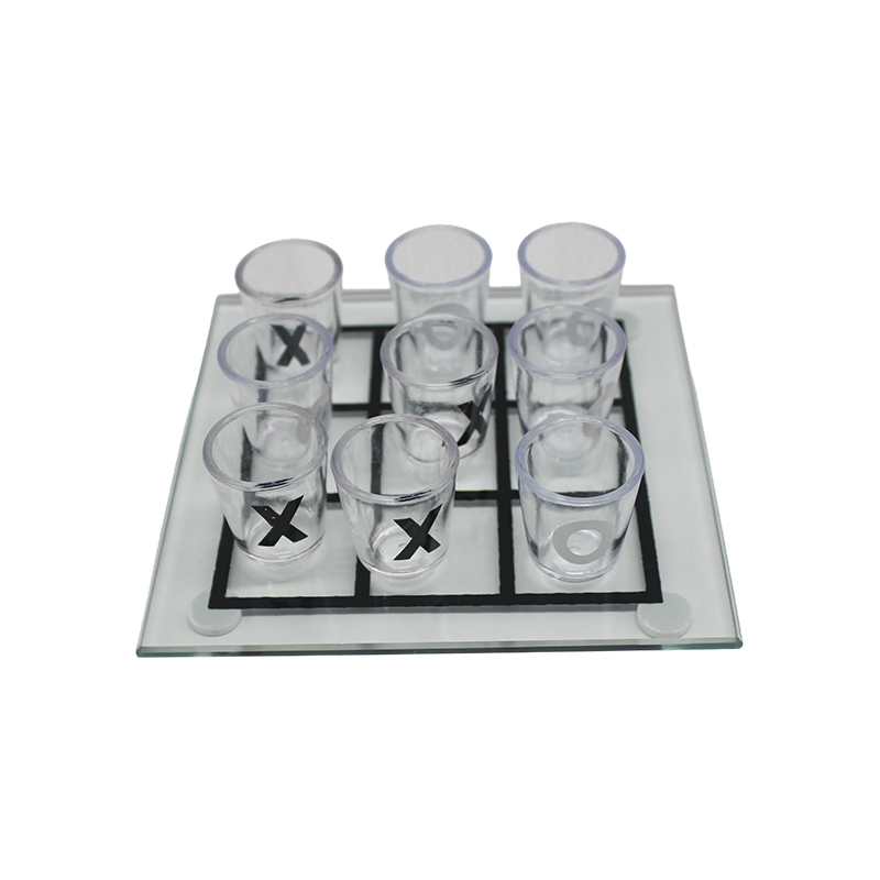 Jeu d'échecs XO en verre de divertissement de style pub