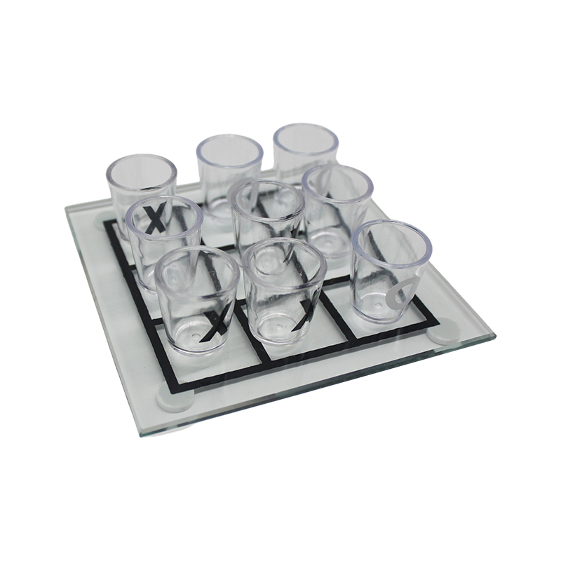 Jeu d'échecs XO en verre de divertissement de style pub