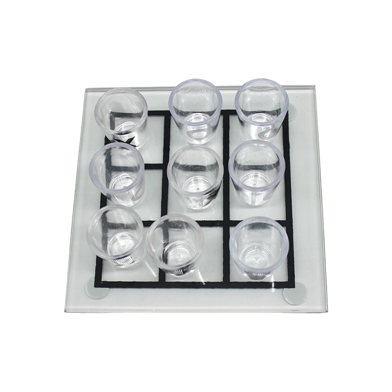 Jeu d'échecs XO en verre de divertissement de style pub