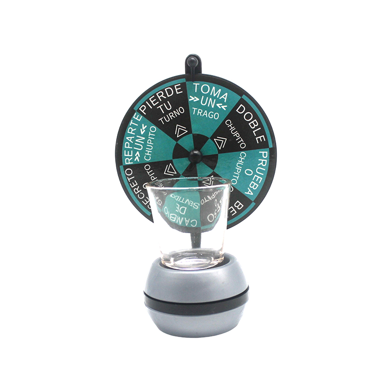 Jeu de roulette sur la table des vins