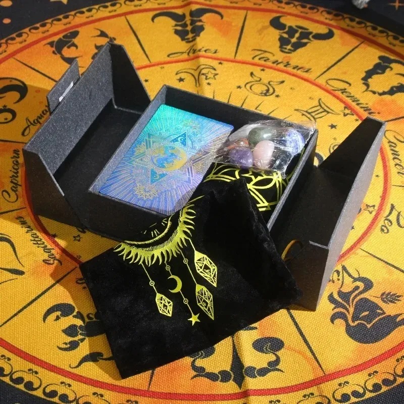 Édition de collection sur le thème du zodiaque – Mystic's Treasure Tarot & Crystal Set