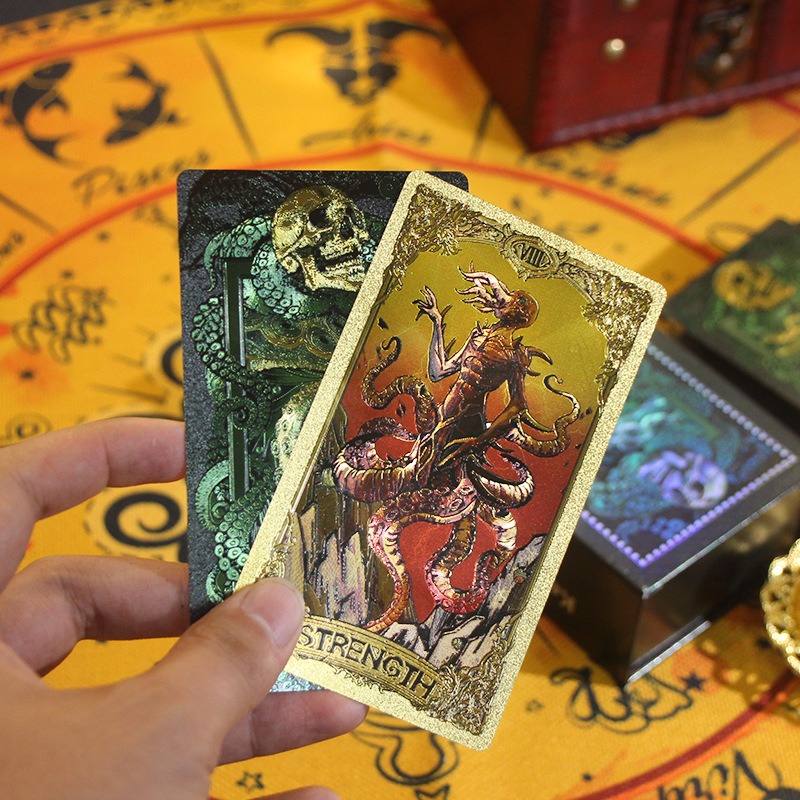 Édition Mystique Vert & Or - Cartes de Tarot Mythologie Kesulu