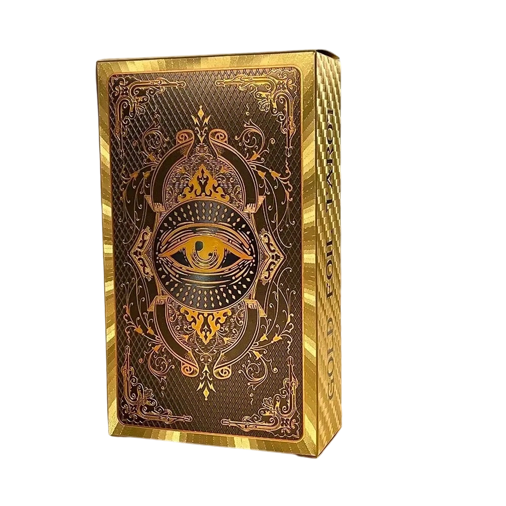 Ensemble de cartes de tarot en feuille d'or haut de gamme
