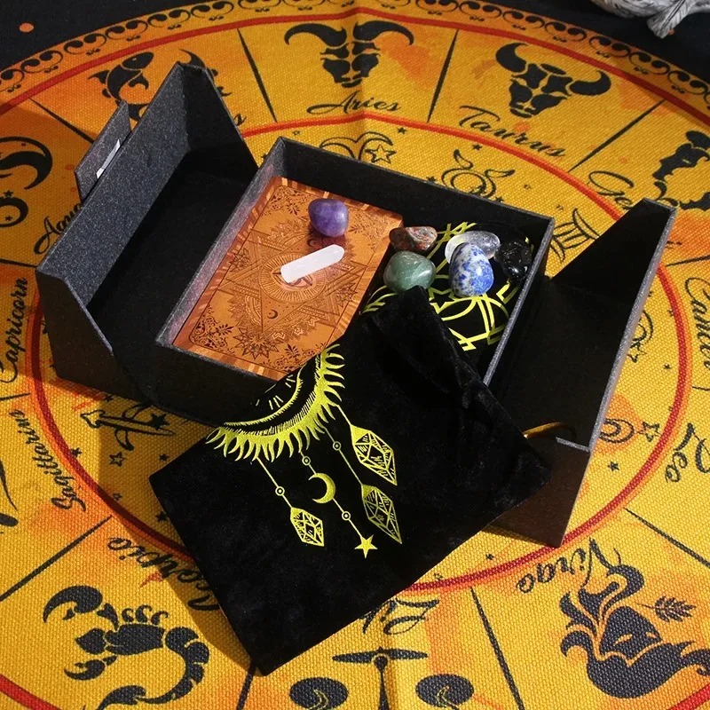 Édition de collection sur le thème du zodiaque – Mystic's Treasure Tarot & Crystal Set
