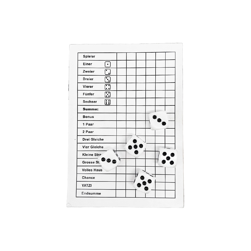 Ensemble de tableau de bord YATZY Classic Dice Game Essentials