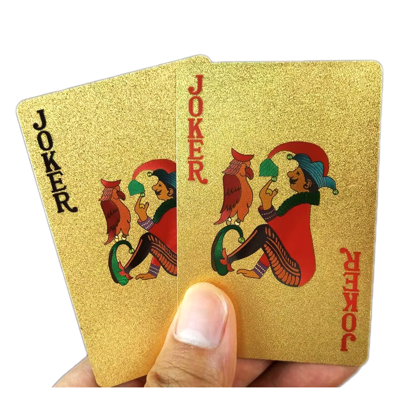 Cartes à jouer plaquées or