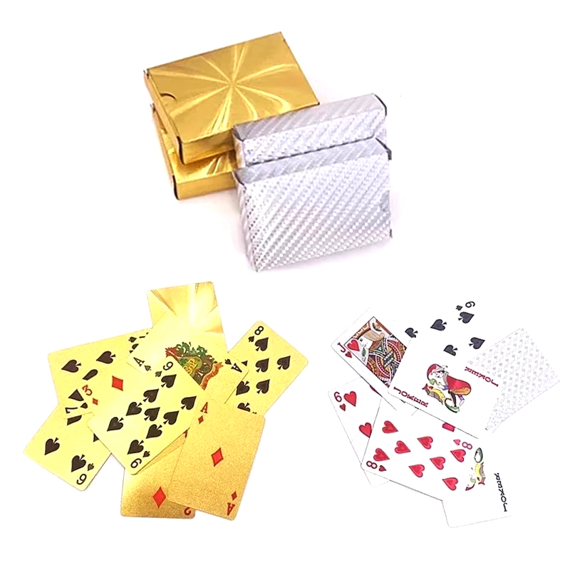 Cartes à jouer plaquées or