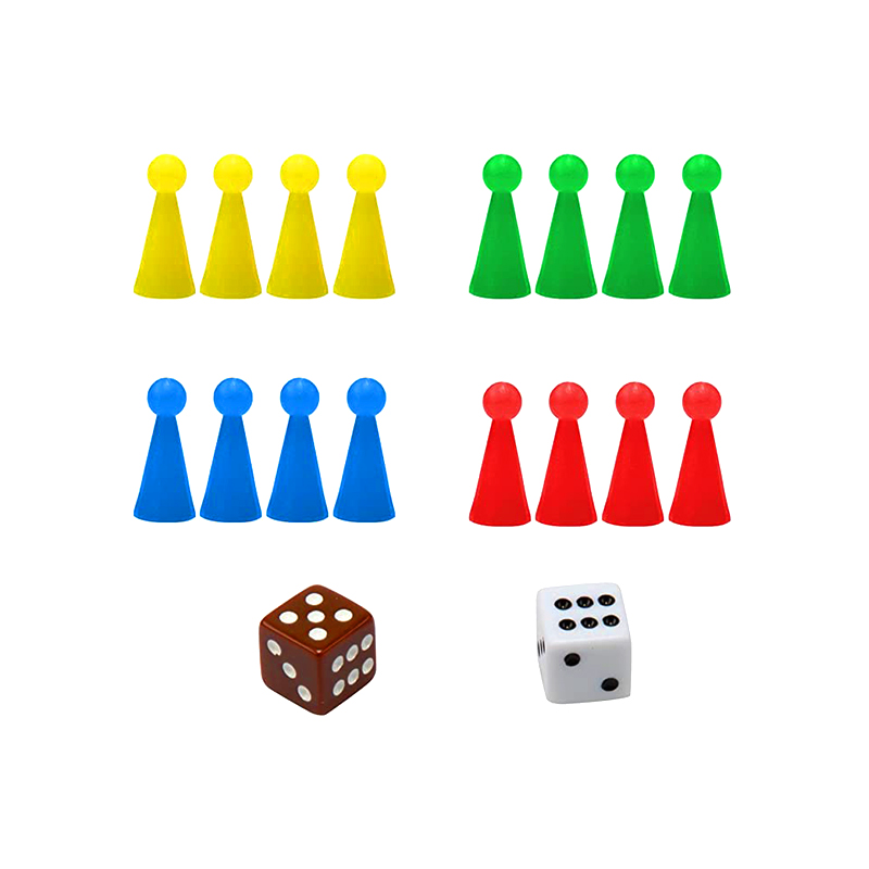 Jeu de société magnétique portable avec dés et pièces, ensemble de jeu Ludo classique
