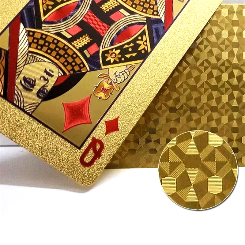 Cartes à jouer plaquées or