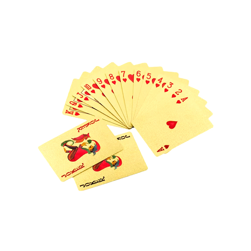 Cartes à jouer plaquées or