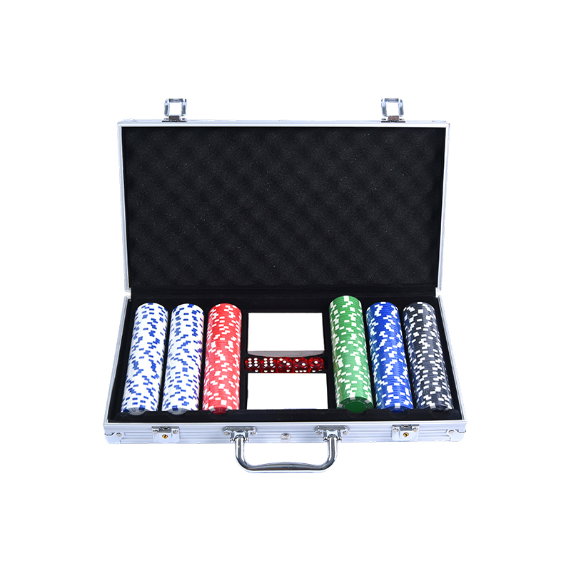 Boîtier en aluminium complet avec dés et bouton de croupier, jeu de jetons de poker Premium