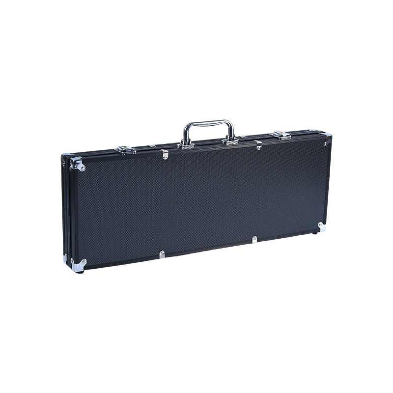 Coffret de jetons de poker en aluminium texturé noir avec accessoires