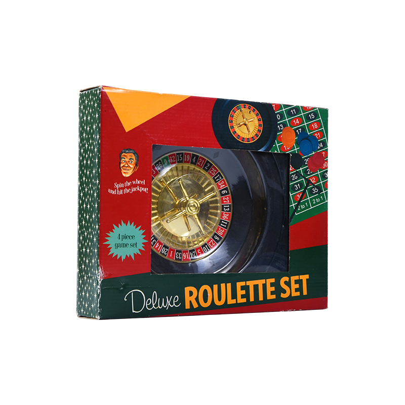 Ensemble de roulette de luxe – Ensemble de jeu de 4 pièces dans un emballage vibrant