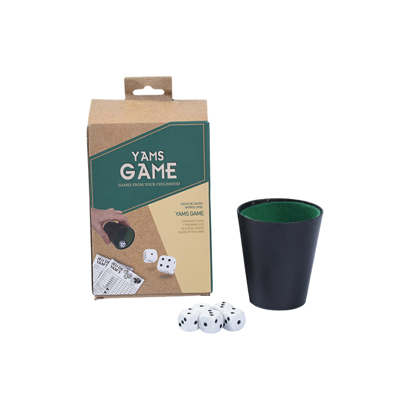 Édition Portable Throw Cup - Kit de jeu de dés YAMS vintage