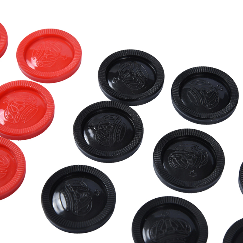 Tapis de jeu de dames traditionnel avec disques de jeu en plastique