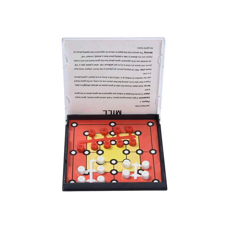 Jeu de moulin magnétique avec boîtier acrylique compact