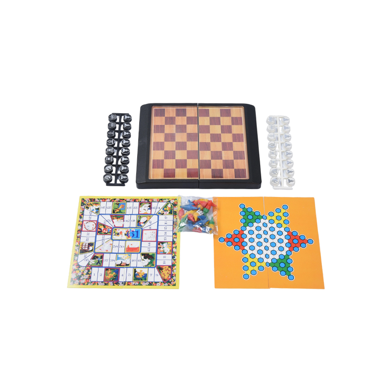 Ensemble de jeu de société magnétique 6 en 1 avec boîtier portable