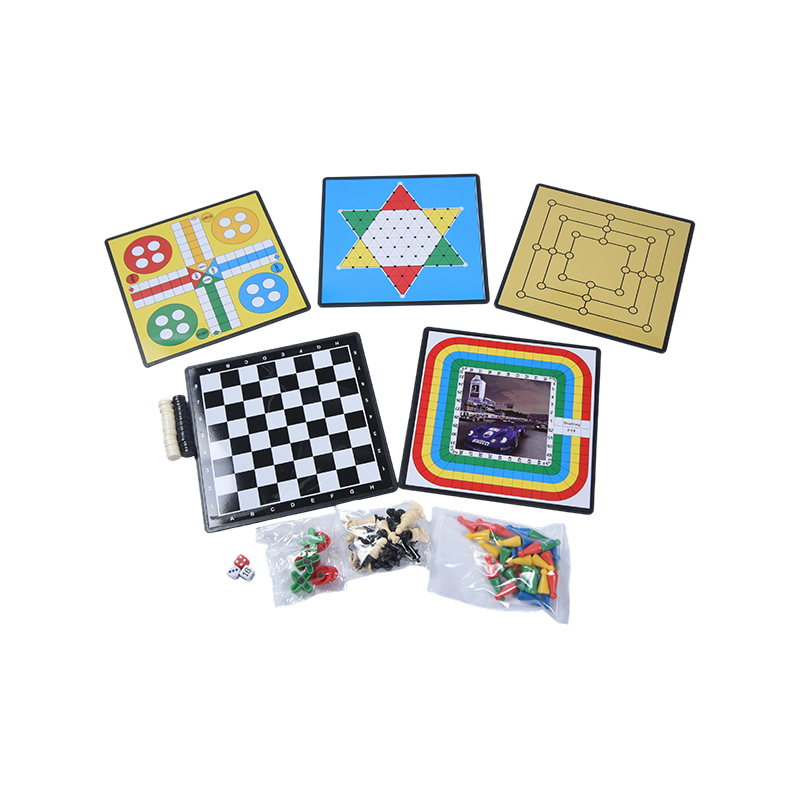 Ensemble de jeu de société magnétique 7 en 1, boîtier en métal