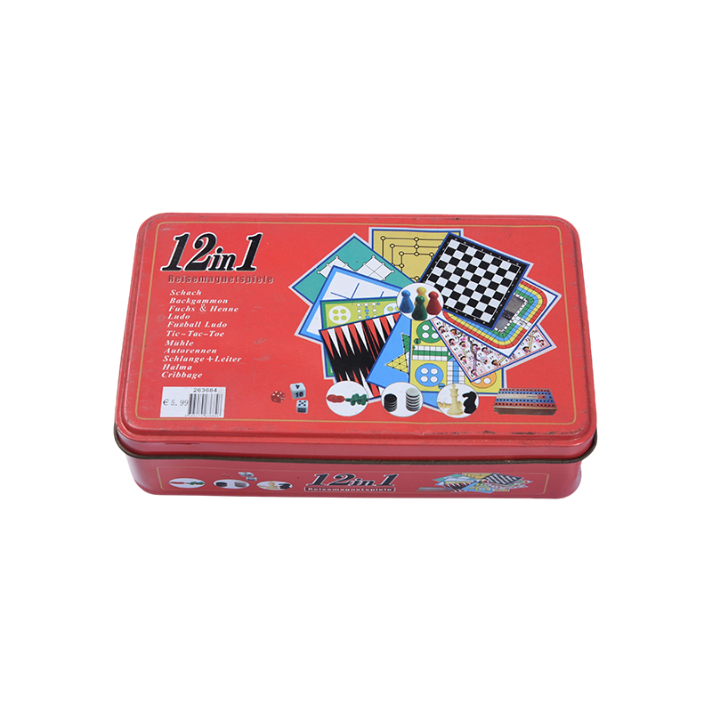 Ensemble de jeu de voyage magnétique 12 en 1, coffret en métal