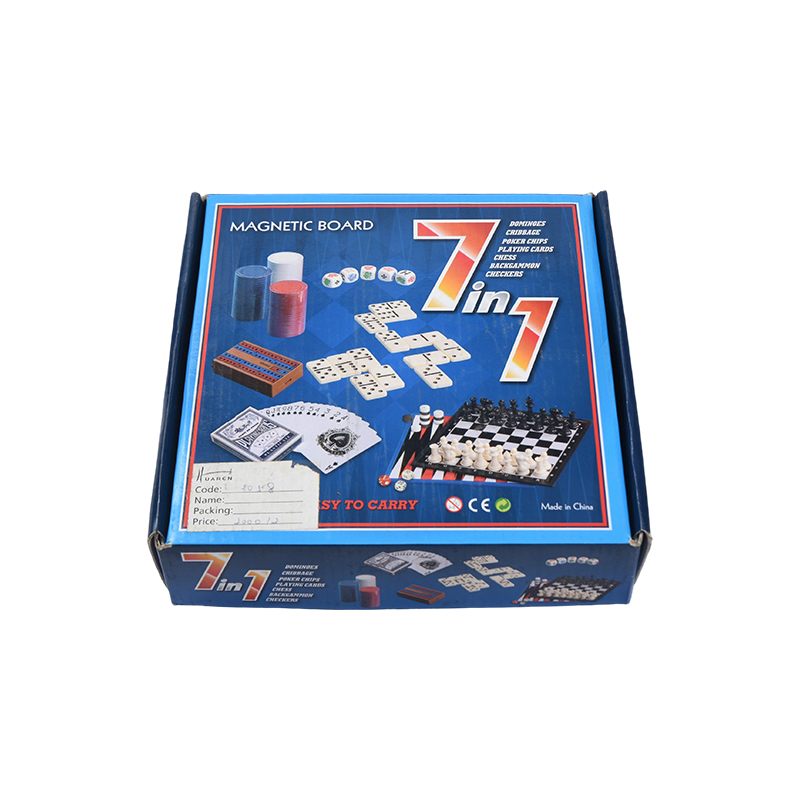 Ensemble de jeu de société 7 en 1 Portable Box Classic