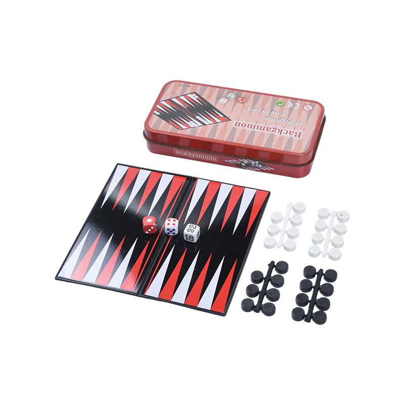 Ensemble de jeu de backgammon portable en métal