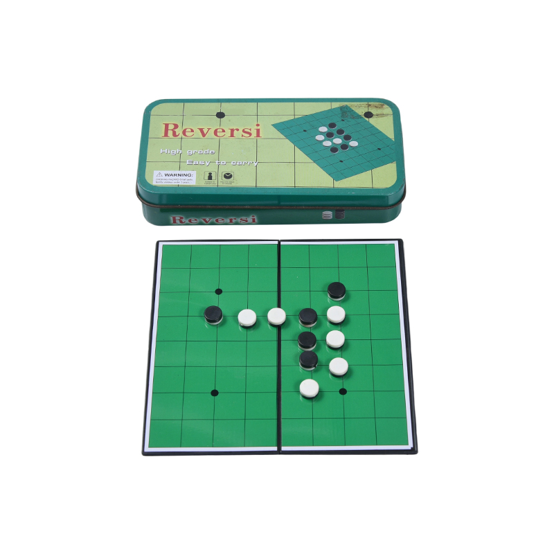 Jeu de Reversi (Othello) portable en métal vert