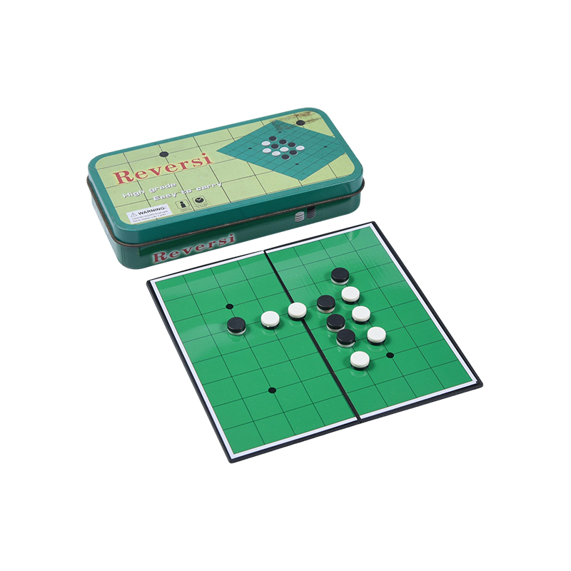 Jeu de Reversi (Othello) portable en métal vert