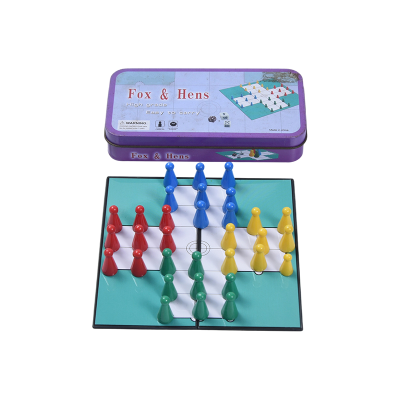 Jeu de renard et de poules portable en métal
