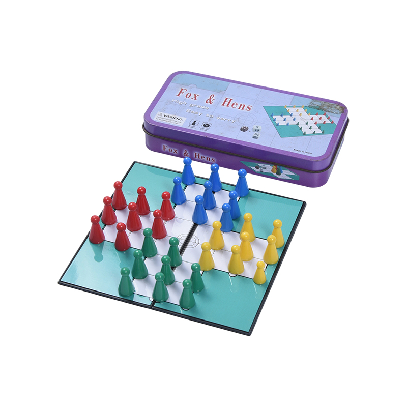 Jeu de renard et de poules portable en métal