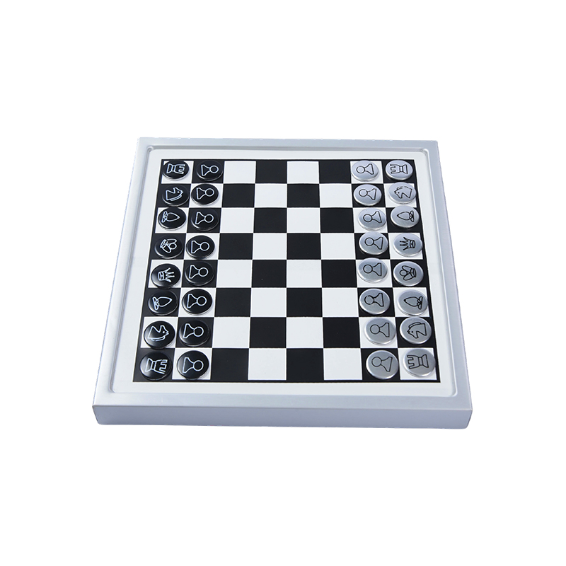 Jeu d'échecs magnétique mural édition cadre blanc moderne
