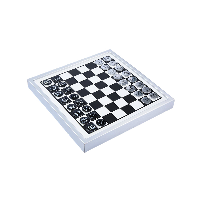 Jeu d'échecs magnétique mural édition cadre blanc moderne