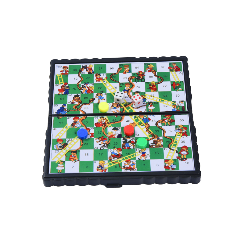 Jeu de serpents et d'échelles magnétiques classiques, édition familiale portable